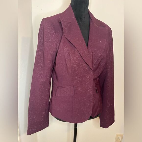 NWT PARALLEL PURPLE GLITTER BUSINESS OFFICE BLAZER. *Brand new* - Picture 10 of 10